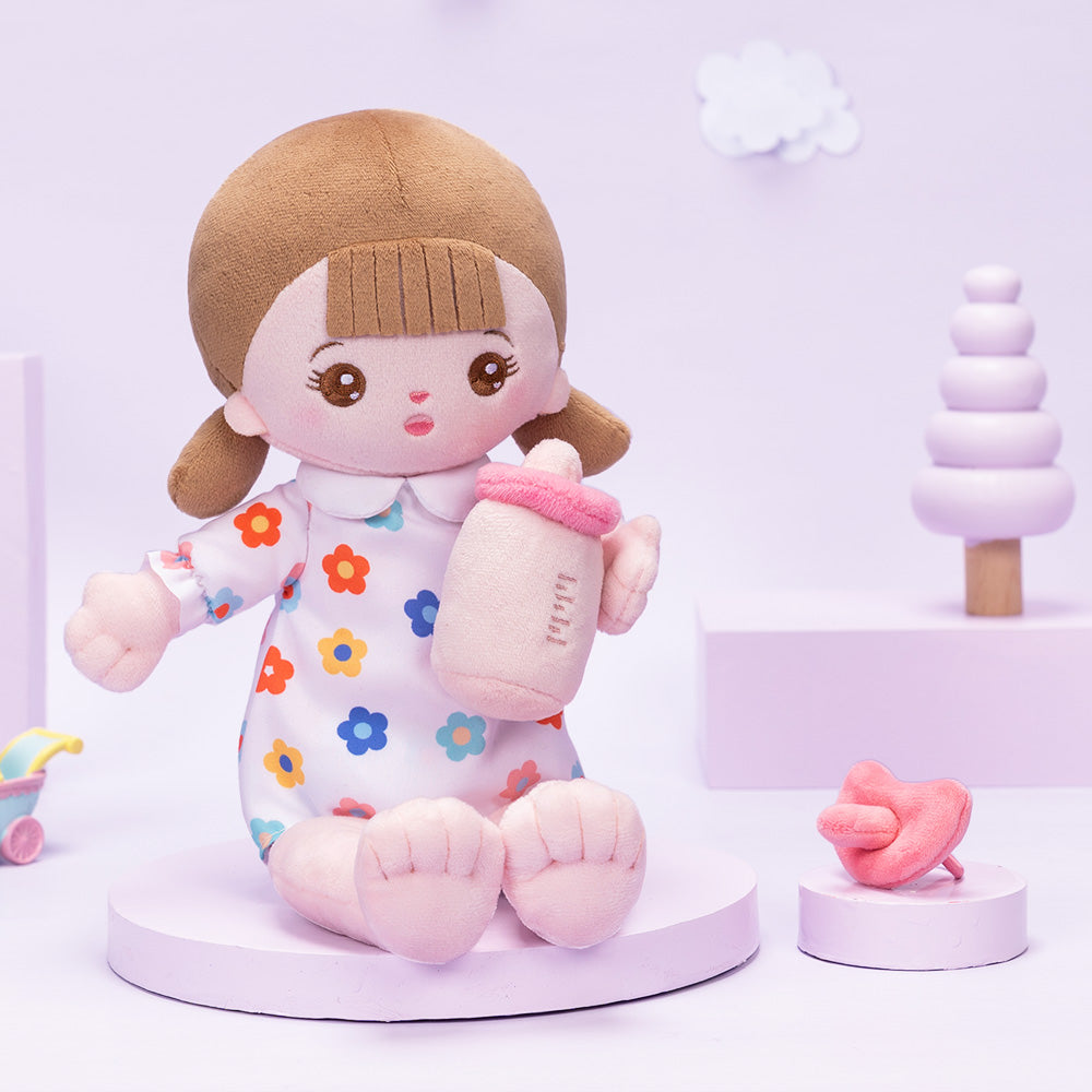 Mini Blanche Personnalisée Poupée en Peluche avec Vêtement Remplaçable