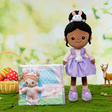 Charger l'image dans la galerie, Vente de Pâques - Poupée en Peluche Personnalisée Fille de Lapin