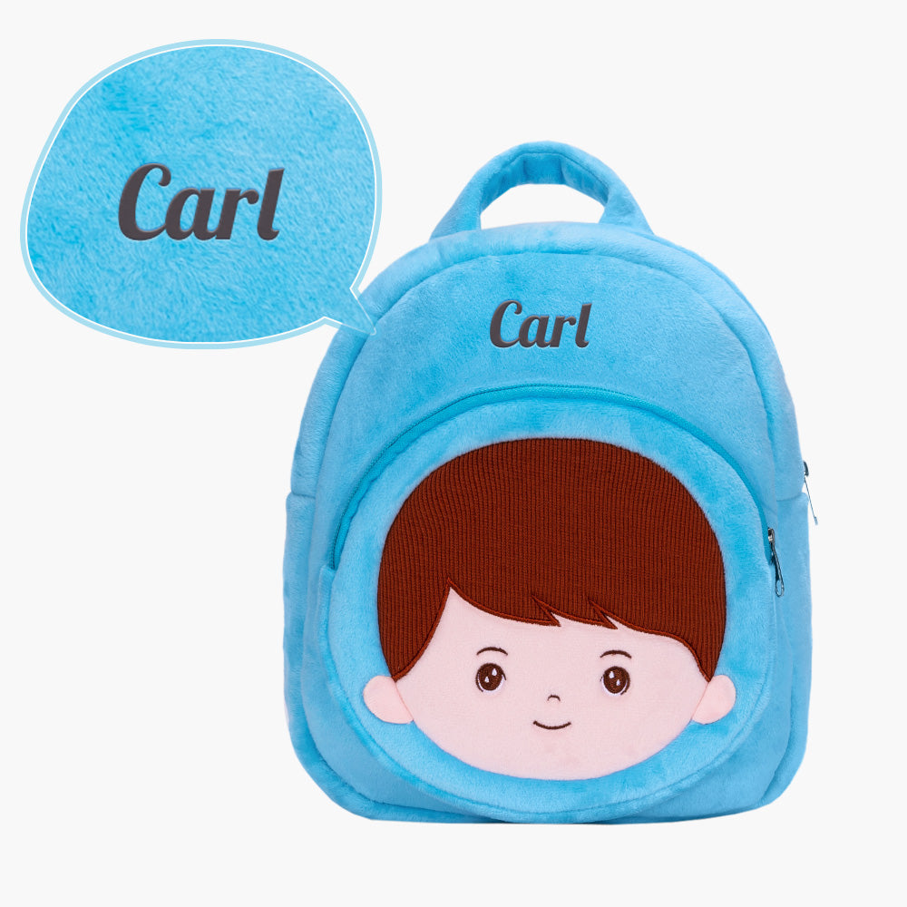 Personnalisée Sac à Dos en Peluche Bleu pour Garçon