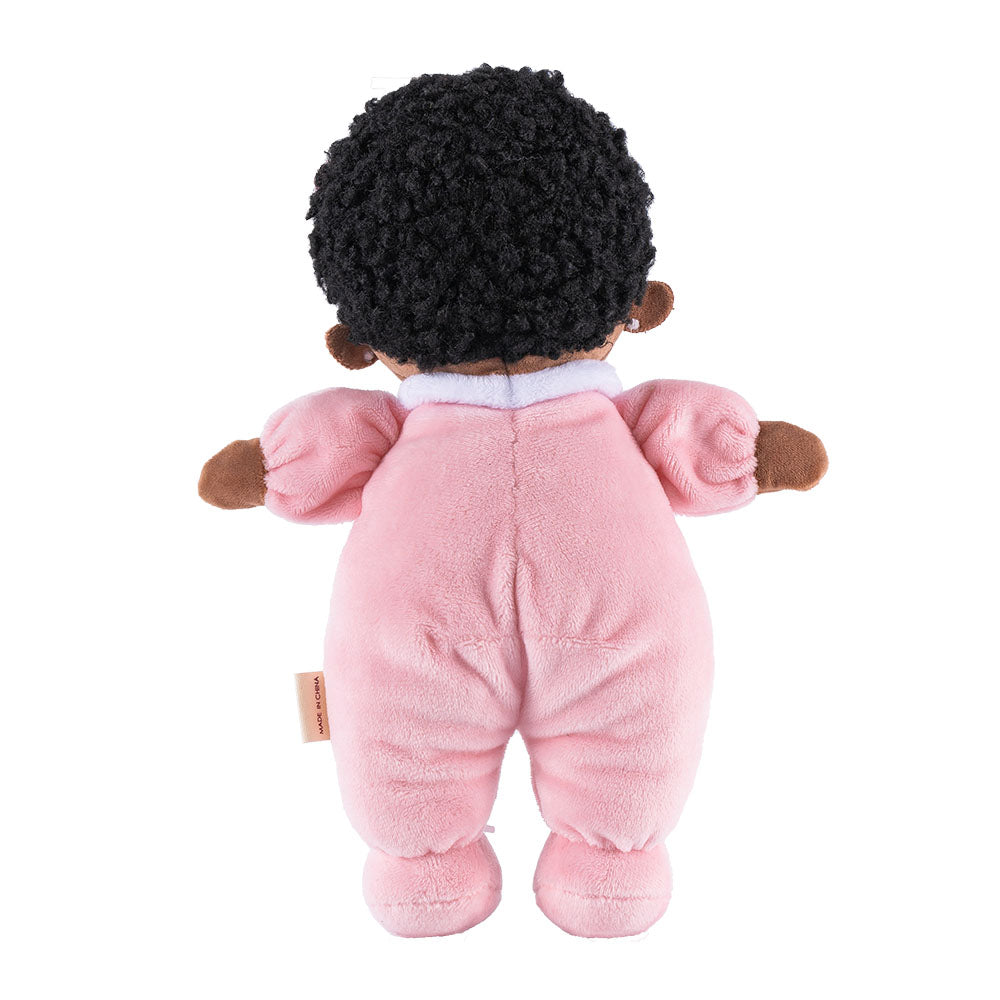 Mini Rose Teint Foncé Personnalisée Poupée en Peluche