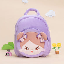 Charger l&#39;image dans la galerie, Personnalisée Sac à Dos en Peluche Violet avec Yeux Ouverts