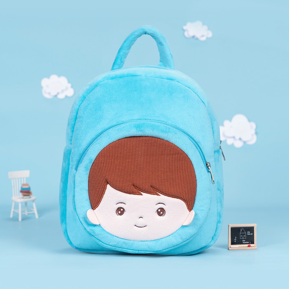 Personnalisée Sac à Dos en Peluche Bleu pour Garçon