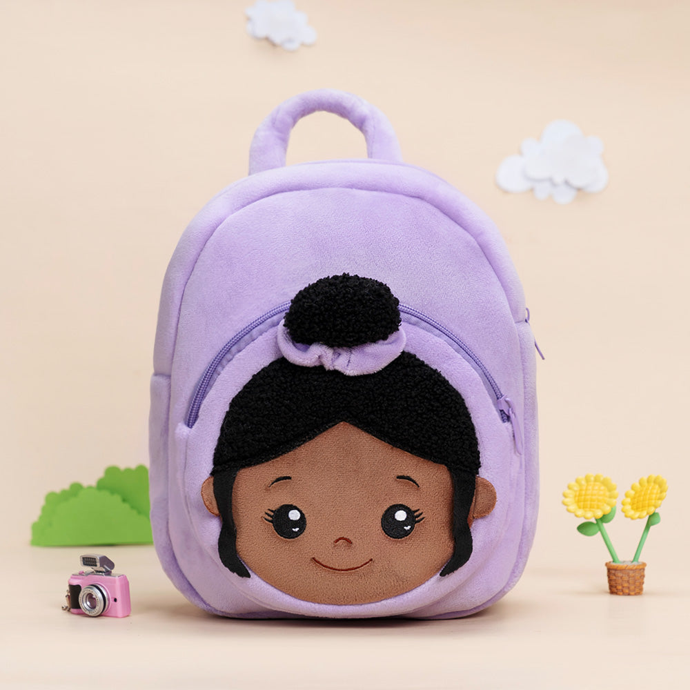 Teint Foncé Personnalisée Sac à Dos en Peluche Violet Nevaeh