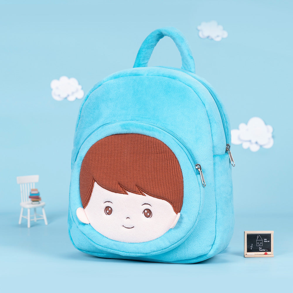 Personnalisée Sac à Dos en Peluche Bleu pour Garçon