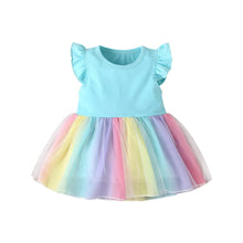 Charger l&#39;image dans la galerie, OUOZZZ Rainbow Baby Dress Blue / 90