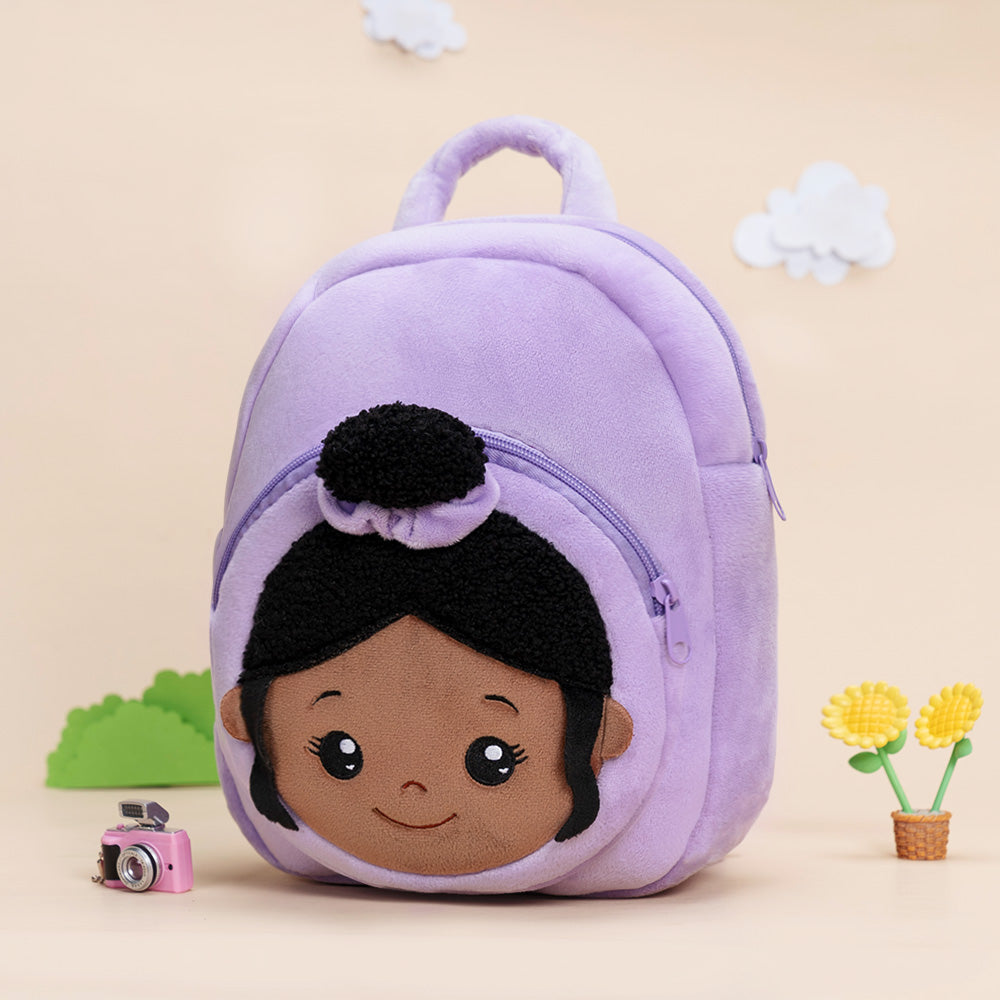 Teint Foncé Personnalisée Sac à Dos en Peluche Violet Nevaeh