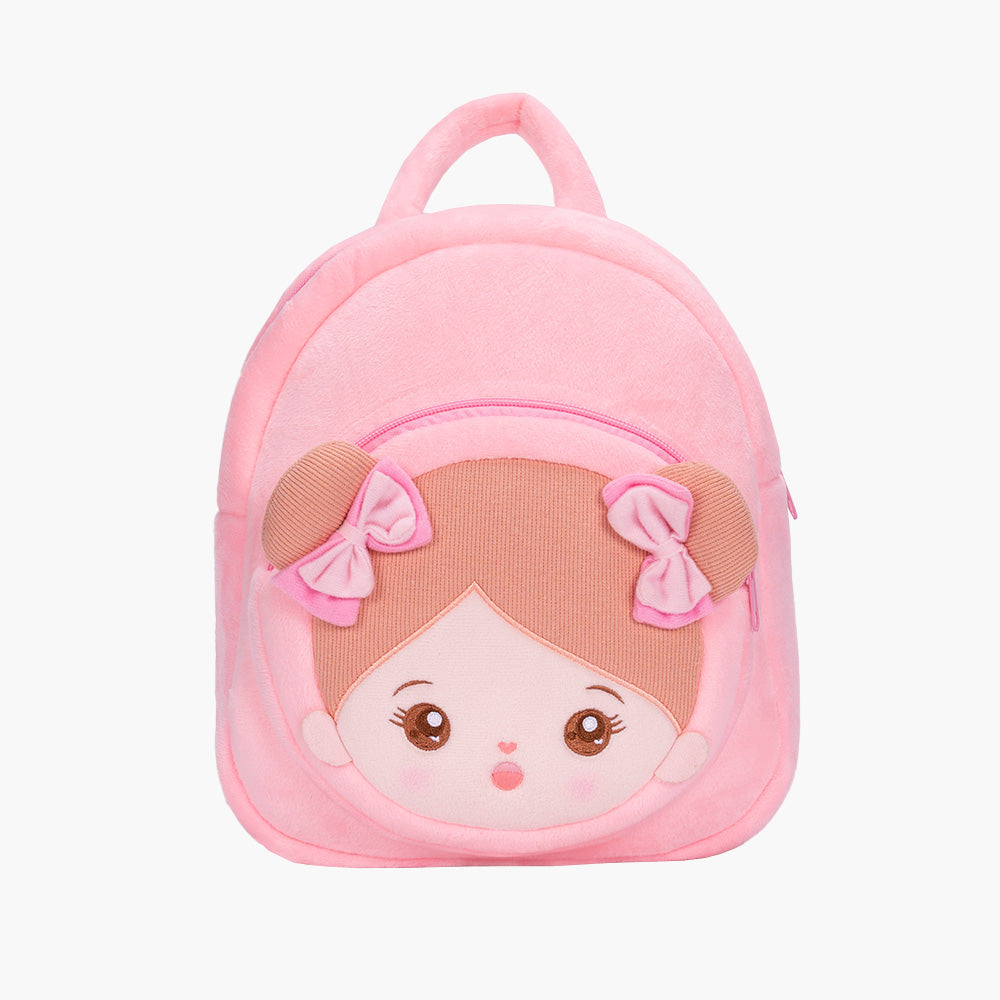 Personnalisée Sac à Dos en Peluche Rose avec Yeux Ouverts