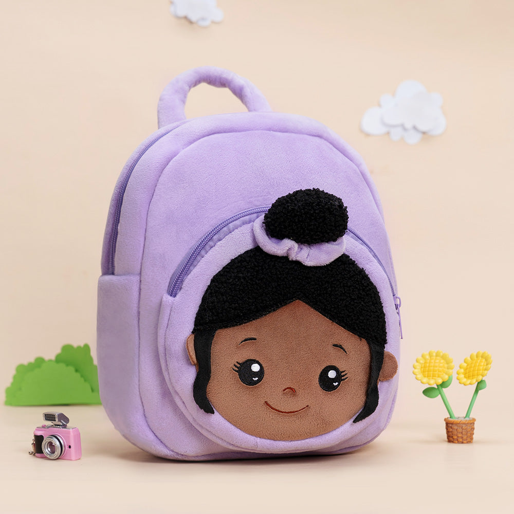 Teint Foncé Personnalisée Sac à Dos en Peluche Violet Nevaeh