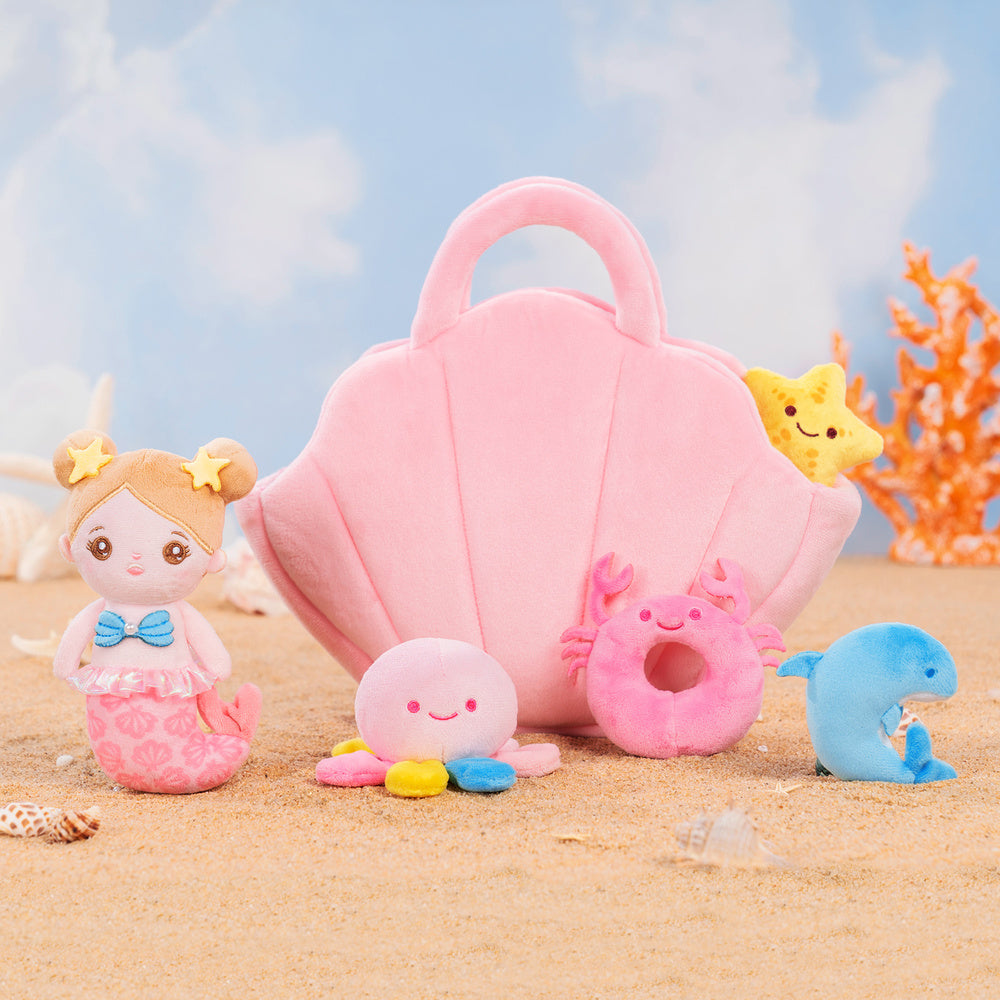 Personnalisée Premier Ensemble de Jouet Sonore en Peluche de Sirène Fantastique pour Bébé
