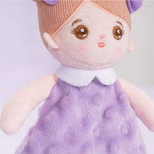 Charger l&#39;image dans la galerie, Serviette en Peluche Douce Violet avec Anneau de Dentition pour Bébé