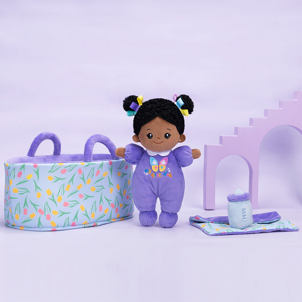 Mini Violet Teint Foncé Personnalisée Poupée en Peluche & Ensemble-cadeau