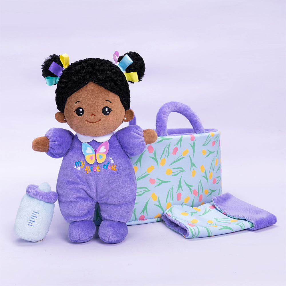 Mini Violet Teint Foncé Personnalisée Poupée en Peluche & Ensemble-cadeau