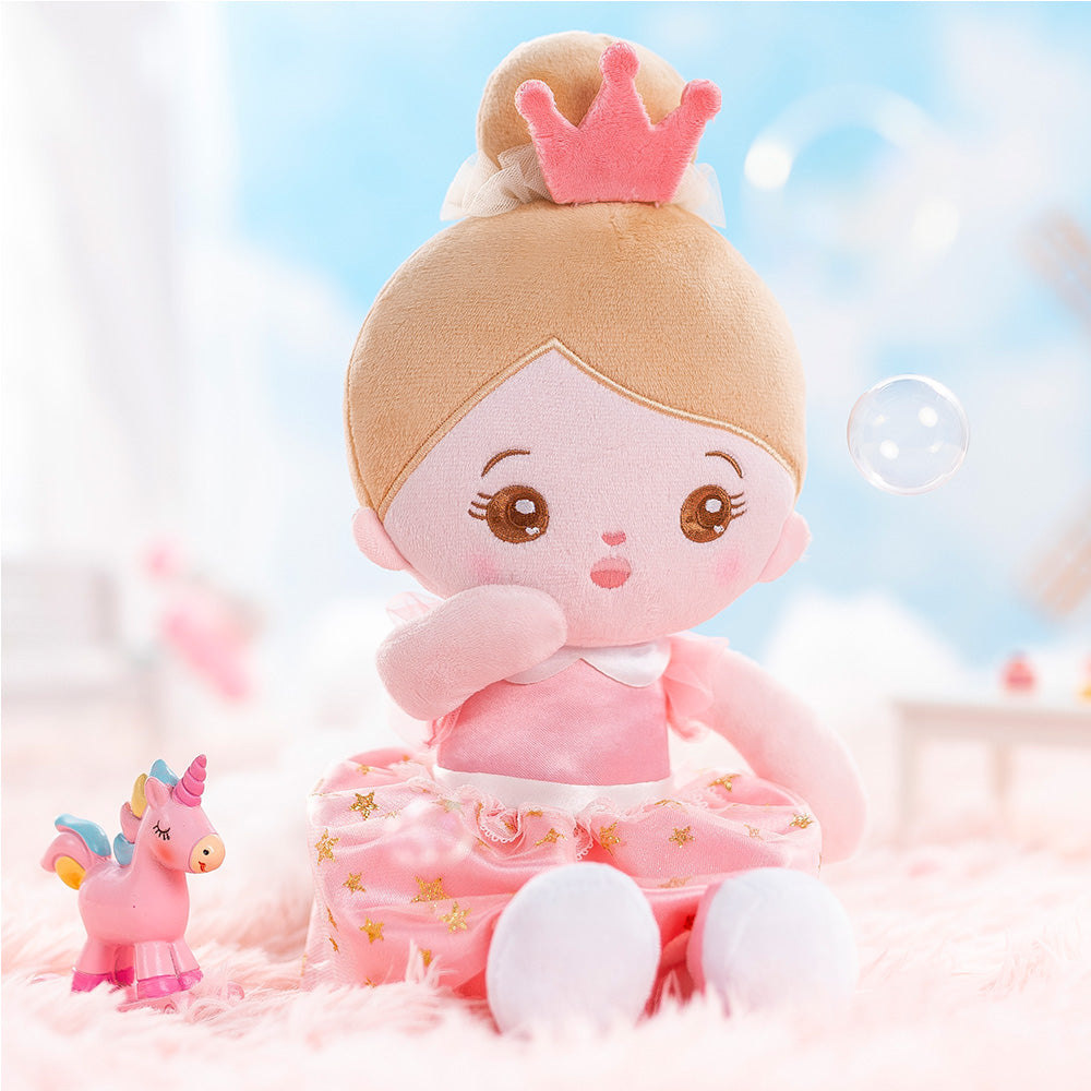 Personnalisée Poupée en Peluche avec Yeux Ouverts de Princesse Rose