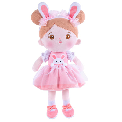 Personnalisée Poupée en Peluche avec Yeux Ouverts en Costume de Lapin