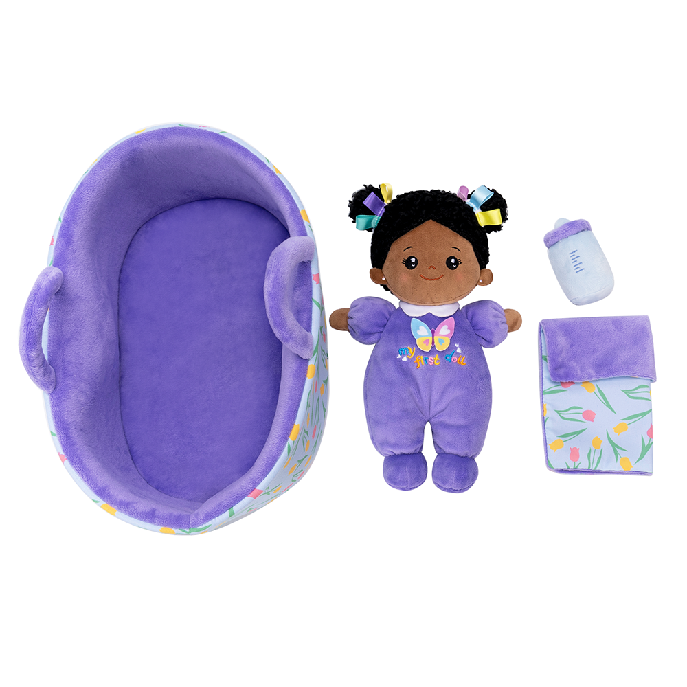 Mini Violet Teint Foncé Personnalisée Poupée en Peluche & Ensemble-cadeau