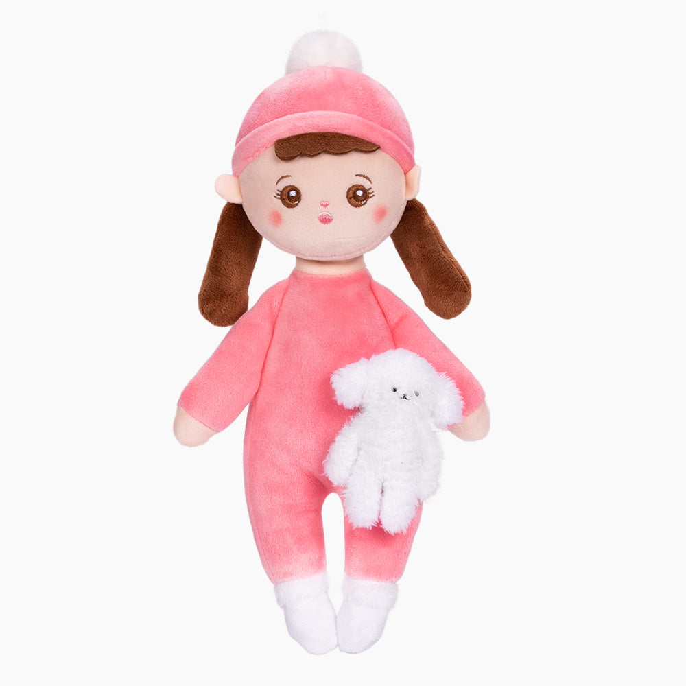 Mini Rose Personnalisée Poupée en Peluche avec Tresses