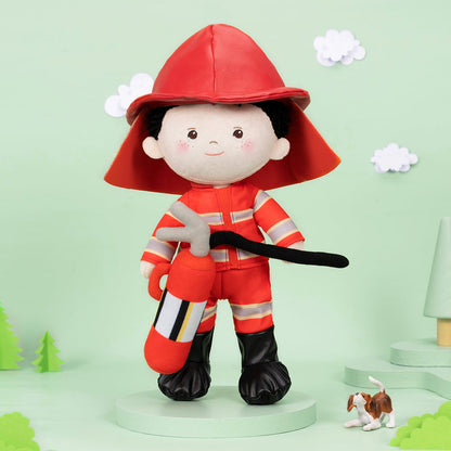 Personnalisée Poupée en Peluche pour Garçonk de Pompier