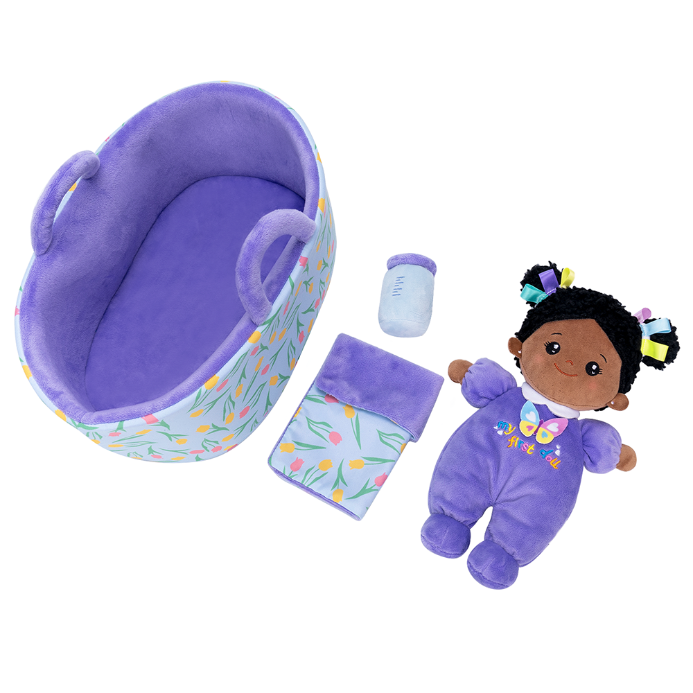 Mini Violet Teint Foncé Personnalisée Poupée en Peluche & Ensemble-cadeau