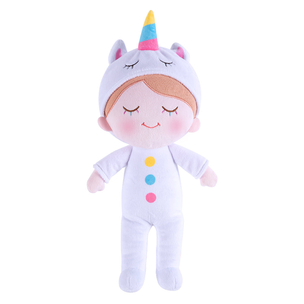 Personnalisée Poupée en Peluche avec Cils Arc-en-ciel en Pyjama de Licorne