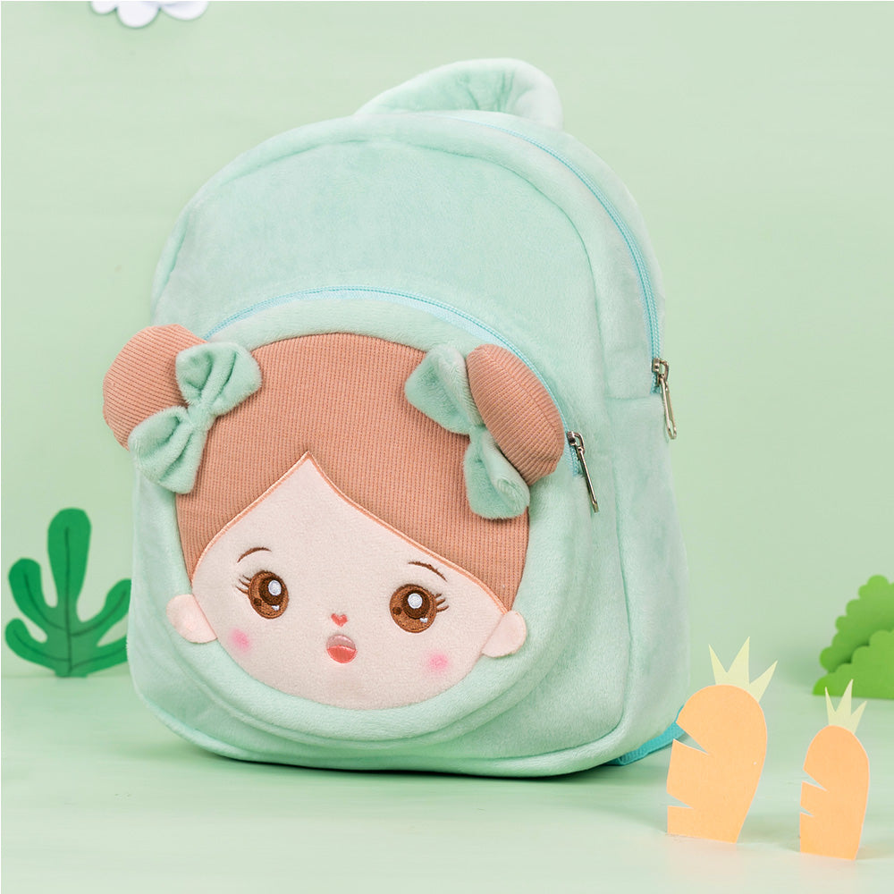 Personnalisée Sac à Dos en Peluche Vert avec Yeux Ouverts