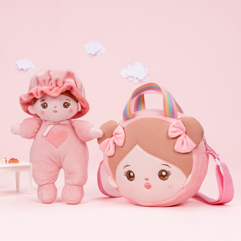 Mini Rose Personnalisée Poupée en Peluche avec Yeux Ouverts