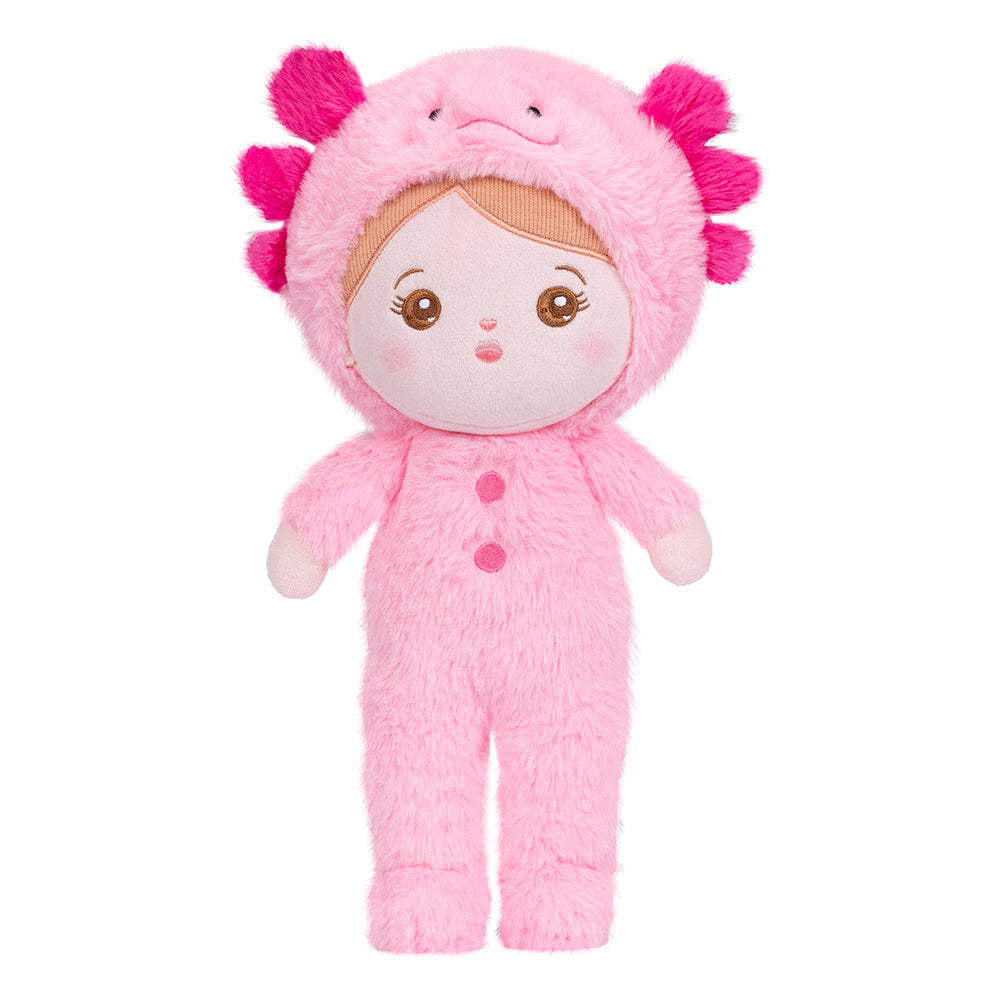 Personnalisée Poupée en Peluche avec Yeux Ouverts de Salamandre Géante Rose