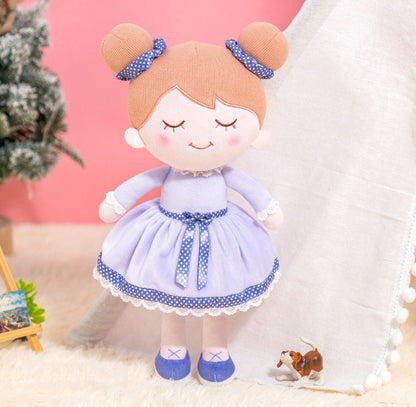 Iris Personnalisée Poupée en Peluche en Robe Violet Clair
