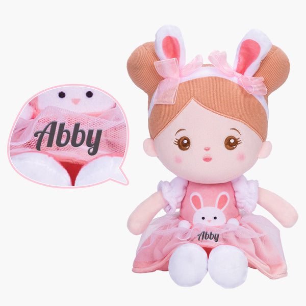 Poupées personnalisées pour petites filles – Jouet en peluche douce avec  nom brodé personnalisé – Poupée en peluche