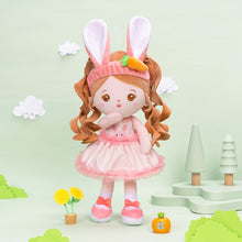 Charger l&#39;image dans la galerie, Personnalisée Poupée en Peluche avec Yeux Ouverts de Lapin et Ensemble-cadeau &amp; Boite Cadeau