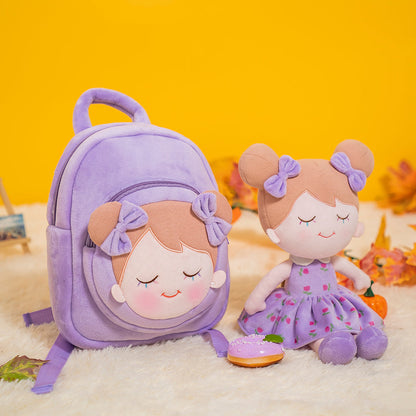 Personnalisée Sac à Dos en Peluche Violet