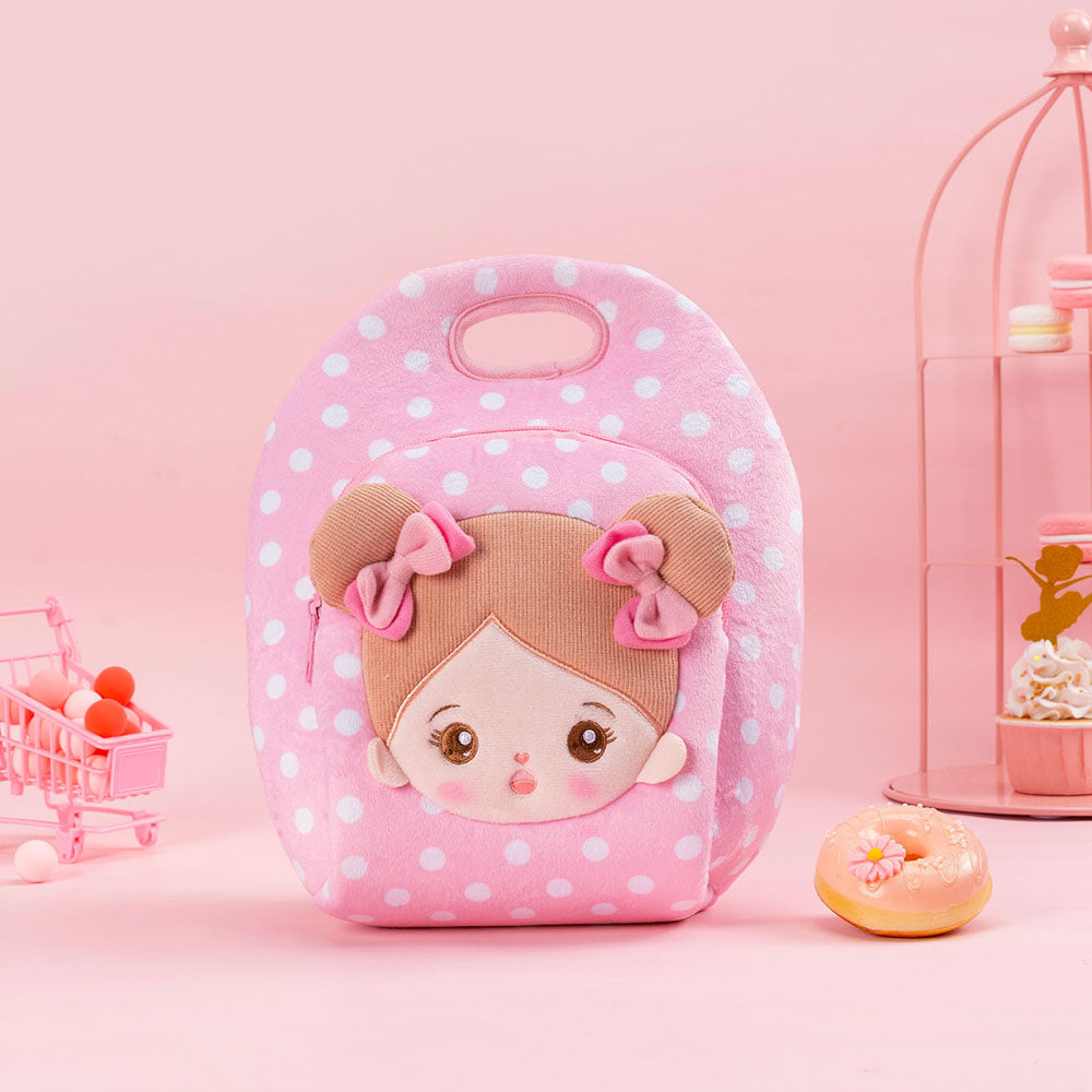 Personnalisés Rose Sac à Déjeuner en Peluche de Grand Capacité