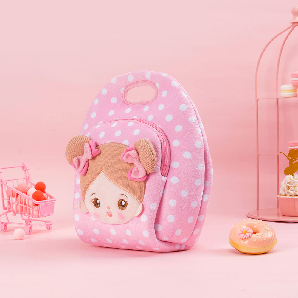 Personnalisés Rose Sac à Déjeuner en Peluche de Grand Capacité