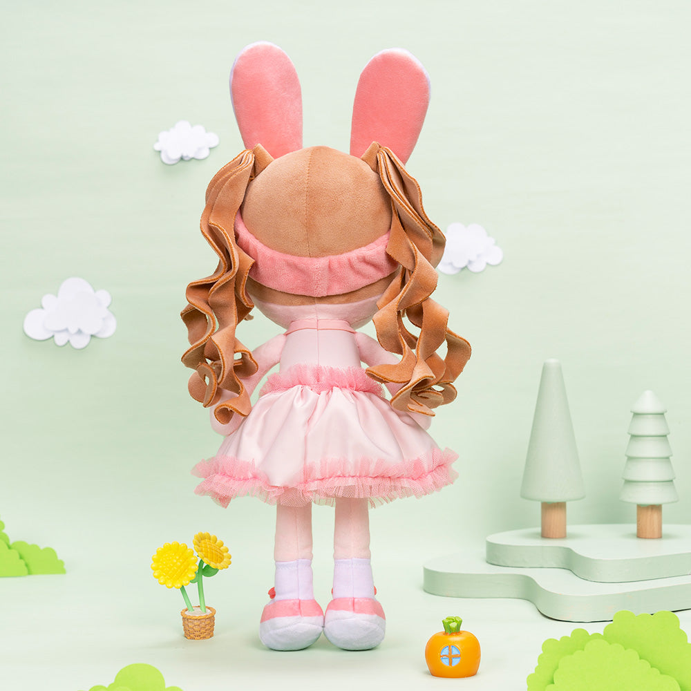Personnalisée Poupée en Peluche avec Yeux Ouverts de Lapin et Ensemble-cadeau & Boite Cadeau