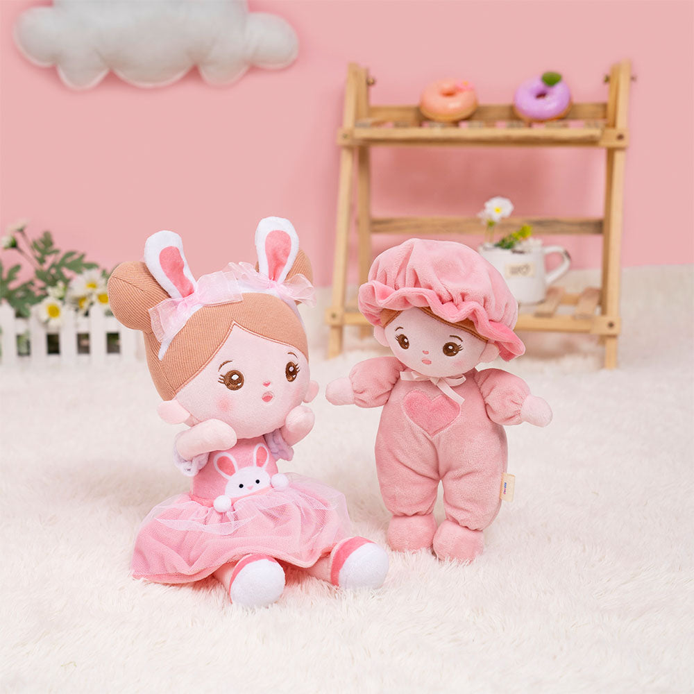 Poupée en Peluche Personnalisée en Lapin Rose（Le Forfait est Plus Favorable）