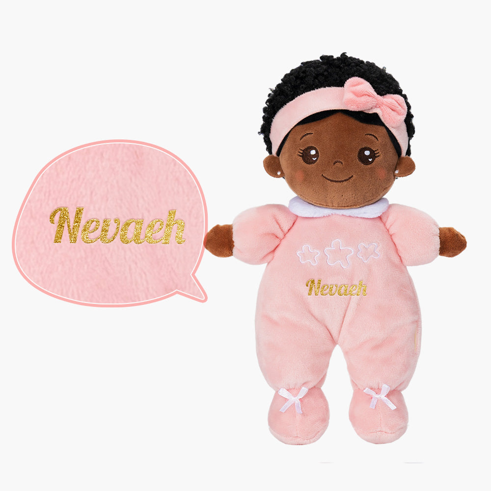 Poupée en peluche personnalisée (27 cm) et coffret cadeau en option