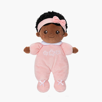 Mini Rose Teint Foncé Personnalisée Poupée en Peluche