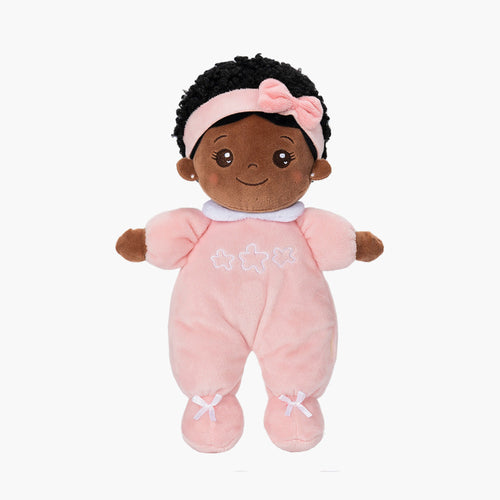 Mini Rose Teint Foncé Personnalisée Poupée en Peluche