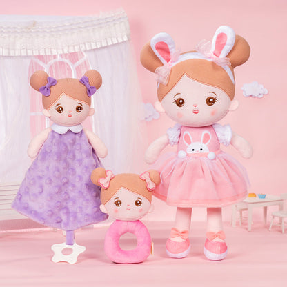 Poupée en Peluche Personnalisée en Lapin Rose（Le Forfait est Plus Favorable）