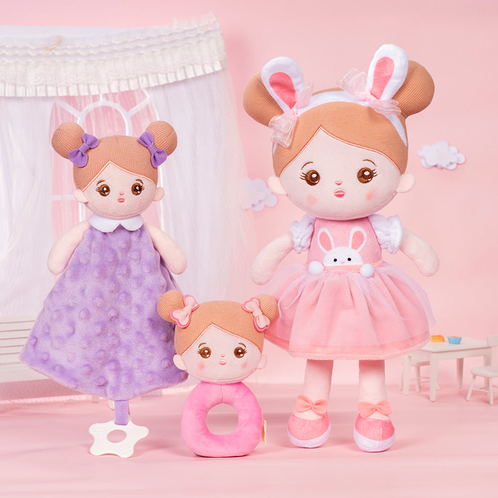 Poupée en Peluche Personnalisée en Lapin Rose（Le Forfait est Plus Favorable）