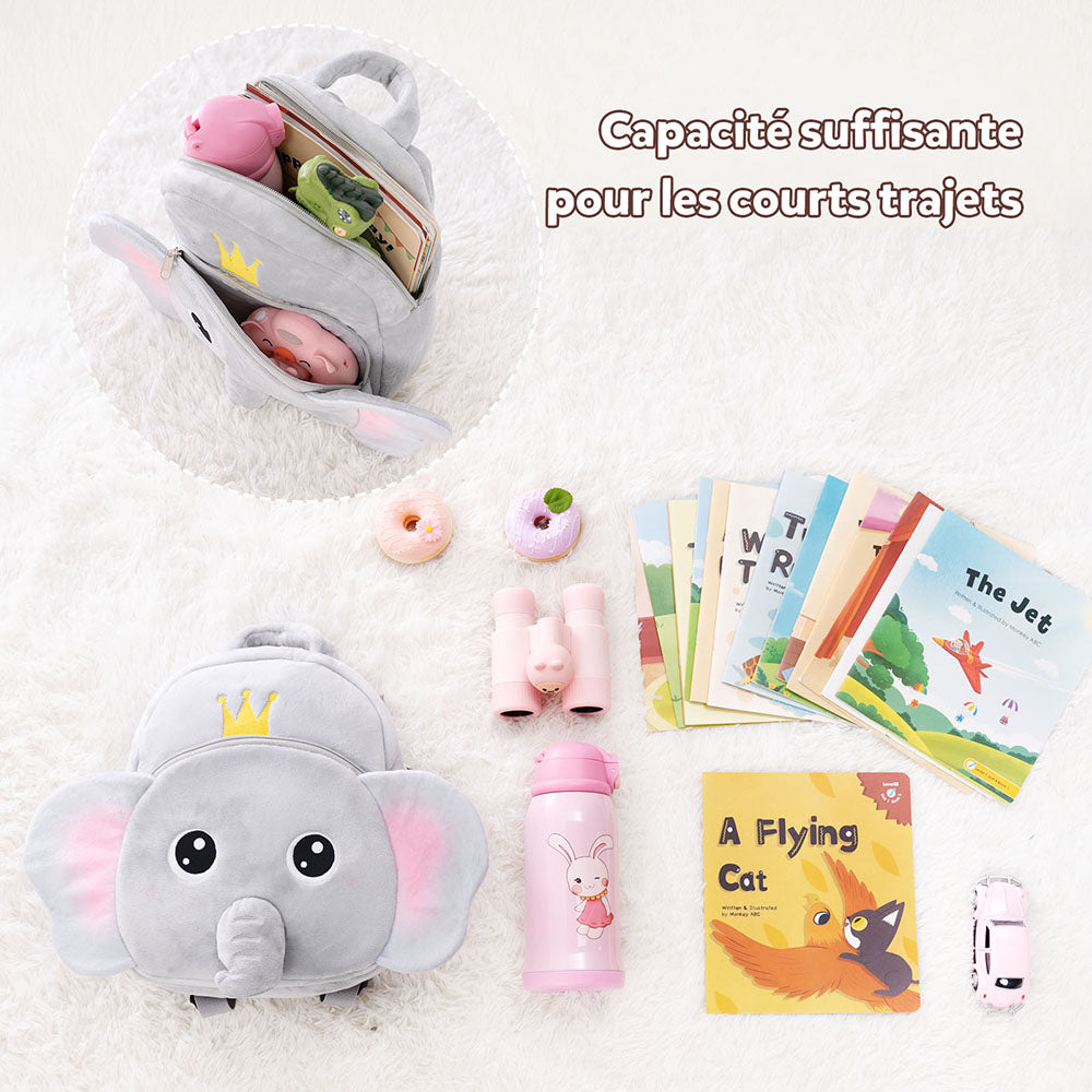 Personnalisée Sac à Dos en Peluche Éléphant