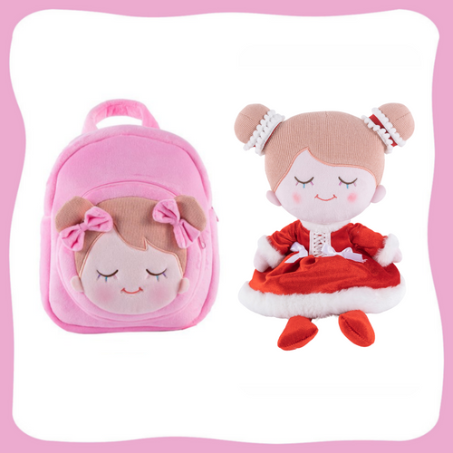 Iris Personnalisée Poupée en Peluche en Robe Rouge