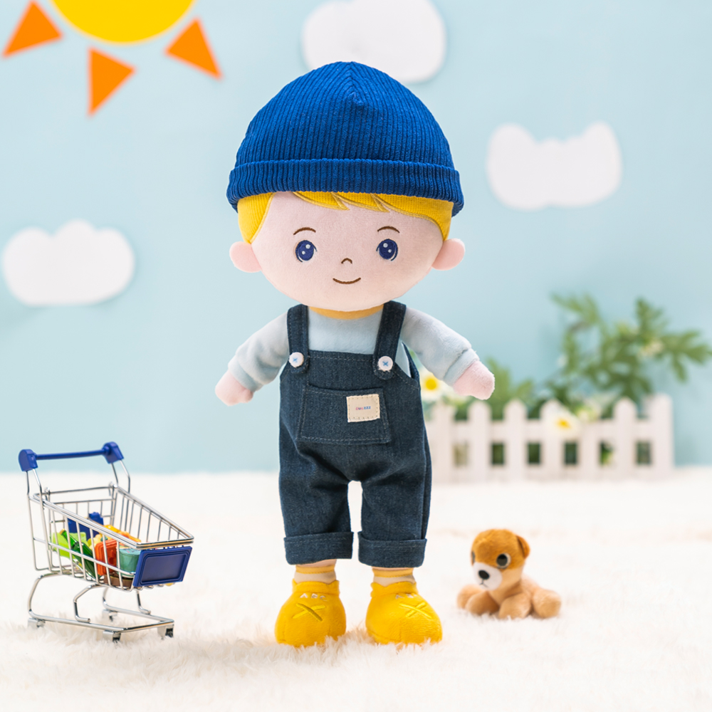 Personnalisée Poupée en Peluche pour Garçon aux Cheveux Blonds