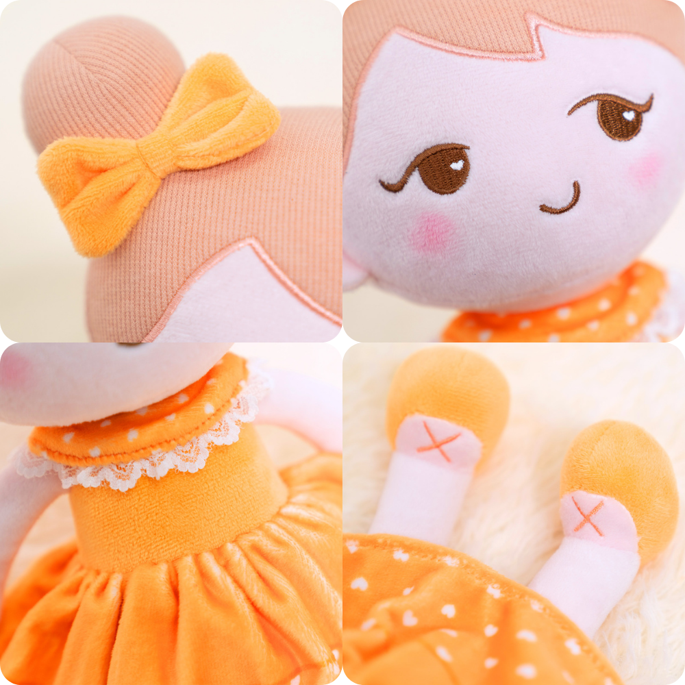 Becky Personnalisée Poupée en Peluche en Robe Orange