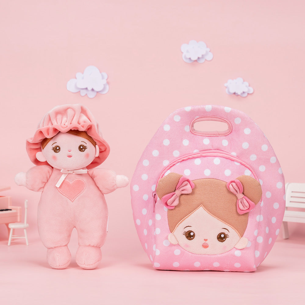 Mini Rose Personnalisée Poupée en Peluche avec Yeux Ouverts
