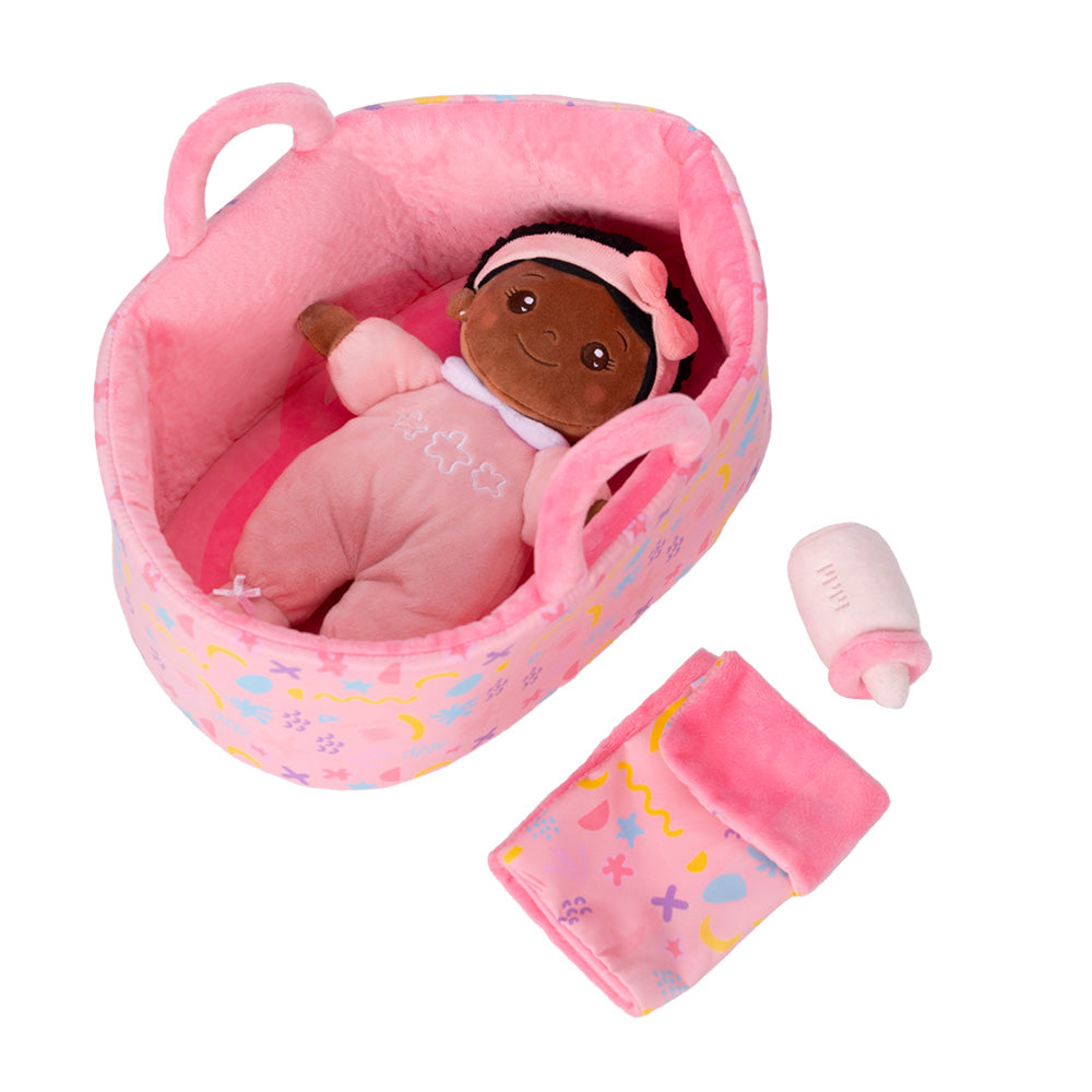 Mini Rose Teint Foncé Personnalisée Poupée en Peluche & Ensemble-cadeau