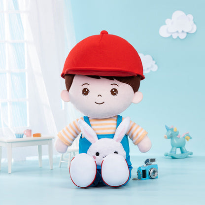 Personnalisée Poupée en Peluche pour Garçon en Salopette de Lapin