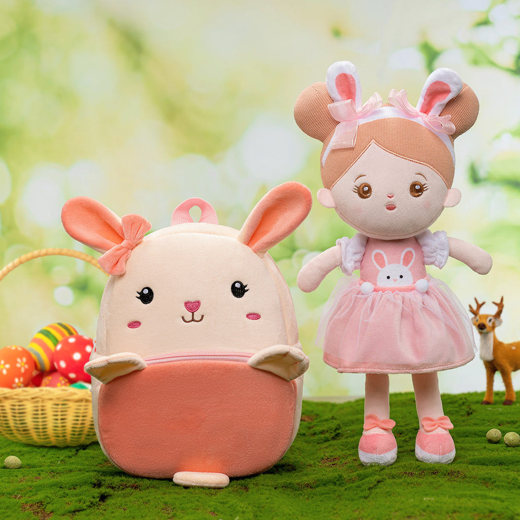 Vente de Pâques - Poupée en Peluche Personnalisée Fille de Lapin