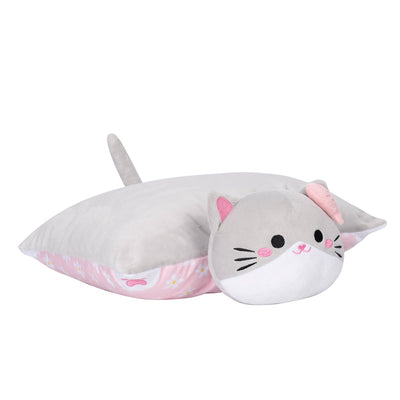 Personnalisée Oreiller & Serviette Apaisante en Peluche de Chaton