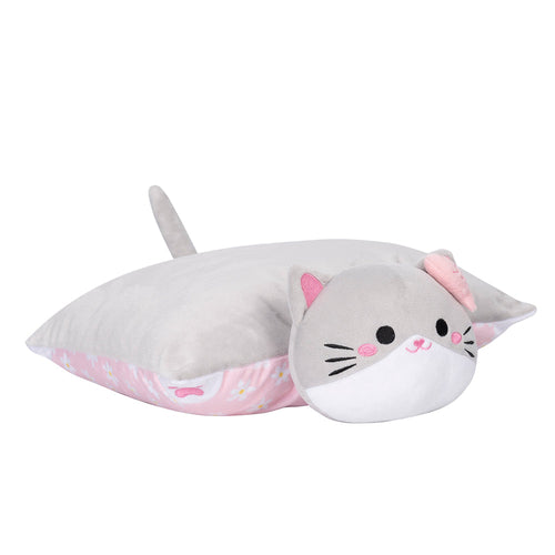 Personnalisée Oreiller & Serviette Apaisante en Peluche de Chaton