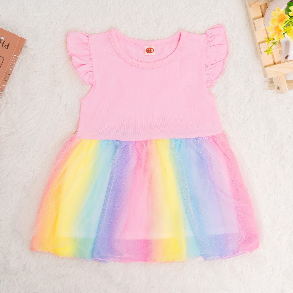 OUOZZZ Rainbow Baby Dress